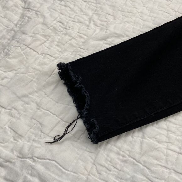 Blanqi Maternity Black High-Waisted Jeans with Distressed Knees size 6 - Picture 8 of 9